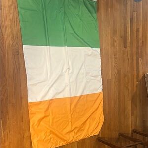 Irish Flag with Green, White, and Orange Stripes